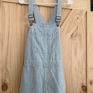 Striped Denim Shortalls